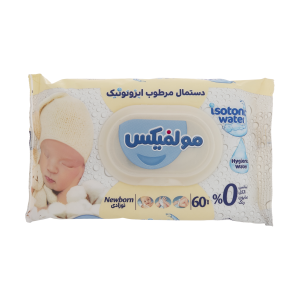 دستمال-مرطوب-بچه-مولفیکس-مدل-ایزوتونیک-60-برگ