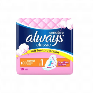 نوار-بهداشتی-بالدار-آلویز-پوست-حساس-10-عددی