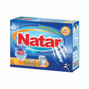 قرص-ماشین--ظرفشویی-ناتار-مدل-All-in-One-با-رایحه-پرتقال-28-عددی