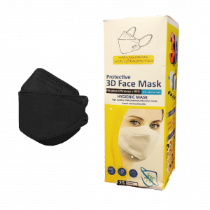 ماسک-تنفسی-مدل-سه-بعدی-مشکی-kf94-پرس-التراسونیک،-4-لایه