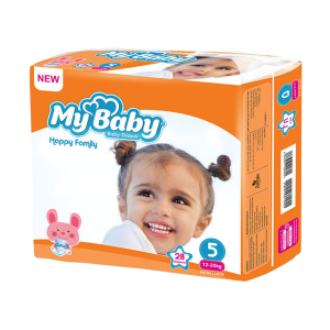 پوشک-مای-بیبی-نارنجی-سایز-5-اقتصادی-28-عددی