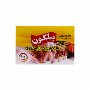 دستکش-یکبار-مصرف-پیلگون-پلاستیکی-100عددی