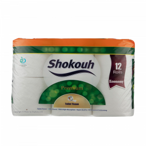 دستمال-توالت-شکوه-رول-2لا-12عددی