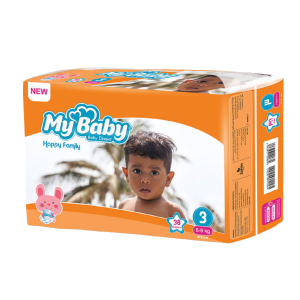 پوشک-مای-بیبی-نارنجی-سایز-3-اقتصادی-38-عددی
