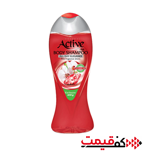 شامپو بدن قرمز اکتیو حاوی ویتامینE و B5 (400میلی‌لیتر)