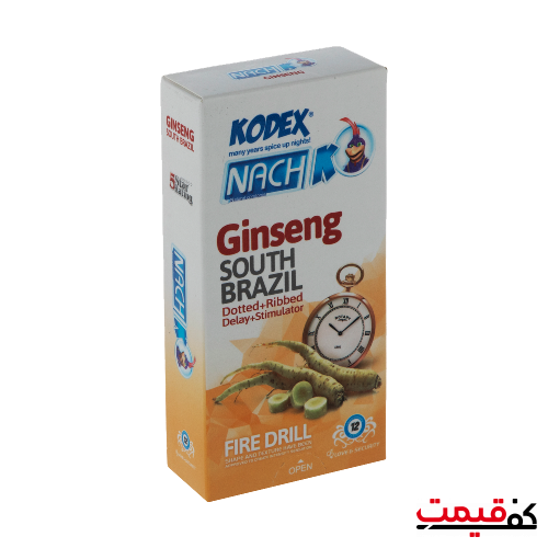 کاندوم تاخیری جینسینگ کدکس مدل Ginseng بسته 12عددی