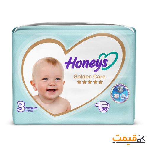 پوشک بچه هانیز سایز 3 38 عددی