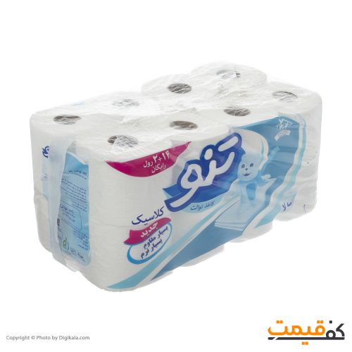 دستمال توالت تنو رول 3لا 16عددی