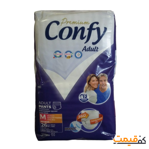 پوشک شورتی کانفی بزرگسال متوسط 26عددی