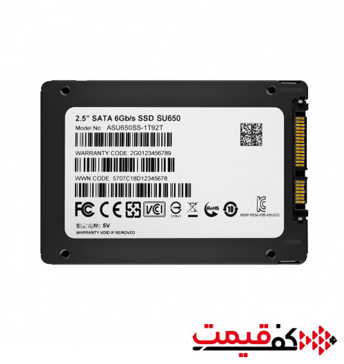 حافظه SSD ای دیتا SU650 960 گیگابایت