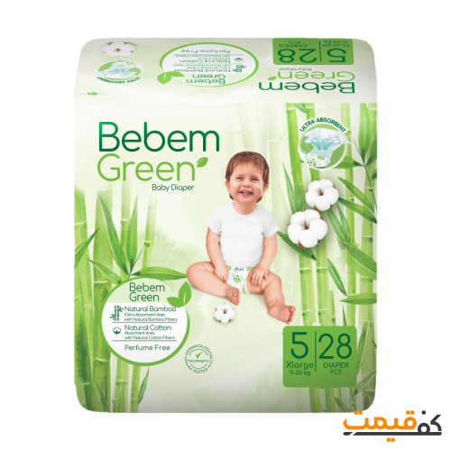 پوشک سبز ببم سایز 5 28 عددی