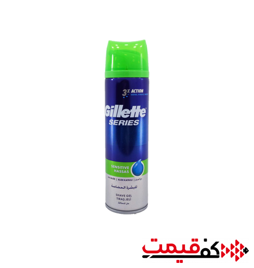 ژل اصلاح مردانه ژیلت مخصوص پوست حساس 200 میلی‌لیتر