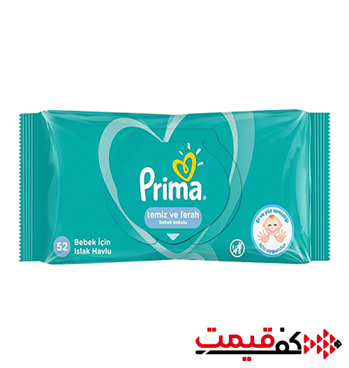 دستمال-مرطوب-بچه-پریما-52-برگ
