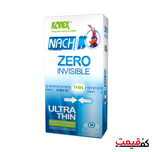 کاندوم کدکس مدل Zero Invisible بسته 12عددی