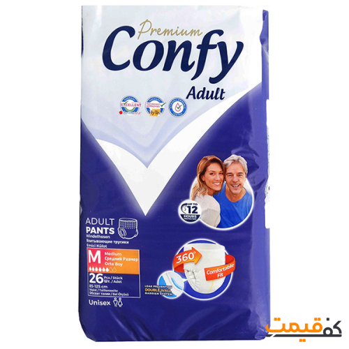 پوشک شورتی کانفی بزرگسال متوسط 26عددی