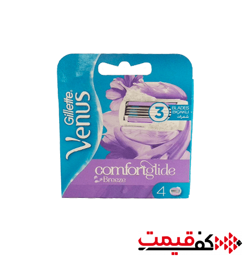 تیغ یدک ژیلت Venus Comfortglide مخصوص بانوان 4 عددی