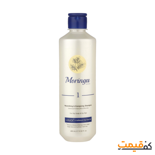 شامپو مو مورینگا امو مدل 1 مخصوص موهای خشک 400 میلی لیتر