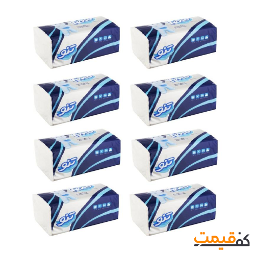 دستمال کاغذی نایلونی تنو 250برگ2لا 8 عددی جداگانه