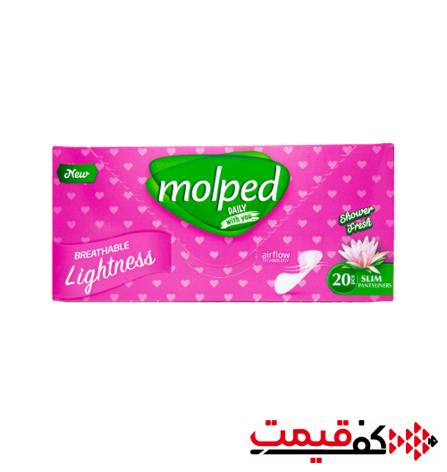 پد روزانه مولپد نازک با عطر گل 20 عددی