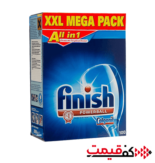 قرص ماشین ظرفشویی فینیش مدل پاوربال 100 عددی