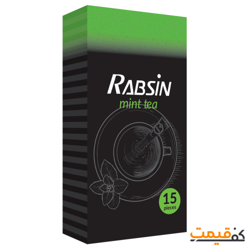 چای سیاه ساشه ای با طعم نعنا رابسین بسته 15 عددی