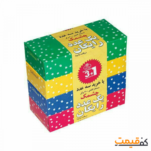 دستمال کاغذی چشمک 100 برگ 2لا 3+1 عددی