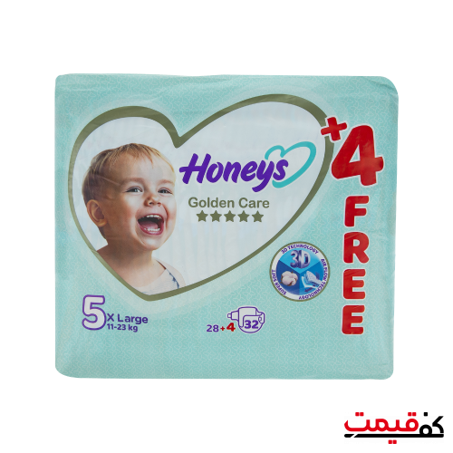 پوشک هانیز سایز 5 32 عددی