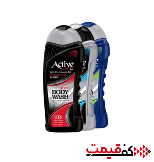 شامپو بدن اسپرت اکتیو مخصوص آقایان 400میلیلیتر در 3 رنگ مختلف