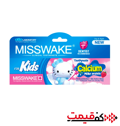 خمیر دندان کودک میس ویک کیتی با عصاره توت فرنگی 50میلیلیتر
