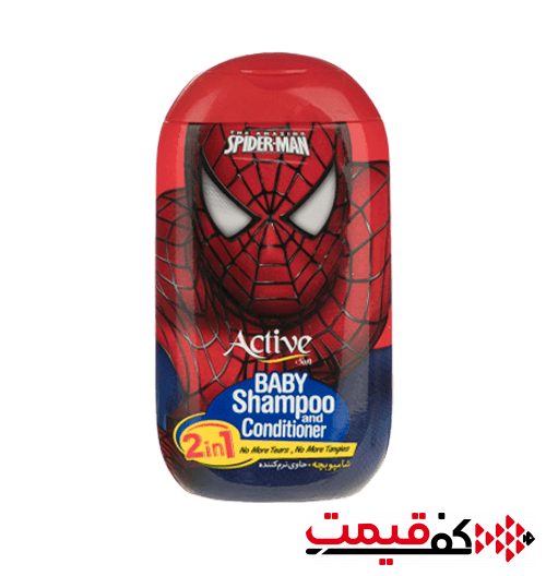 شامپو مو کودک اکتیو مدل اسپایدر‌من 280میلی‌لیتر