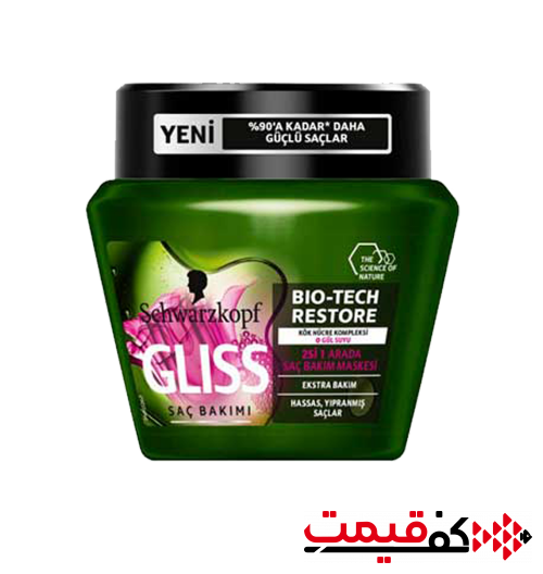 ماسک مو گلیس مدل Bio-Tech Restore 300 میلی‌لیتر