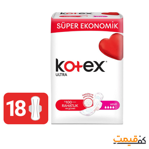 نوار بهداشتی کوتکس بزرگ بلند 18 عددی