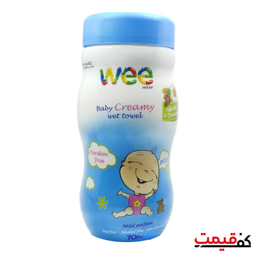 دستمال مرطوب وی کر مدل آبی 70 برگ