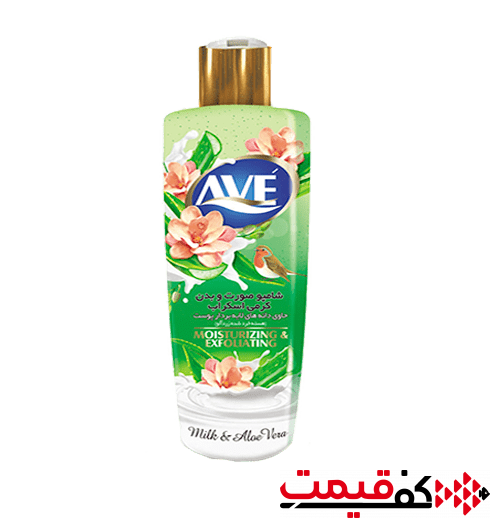 شامپو-بدن-شیر-و-آلوئه-ورا-اوه-کرمی-400میلی-لیتر