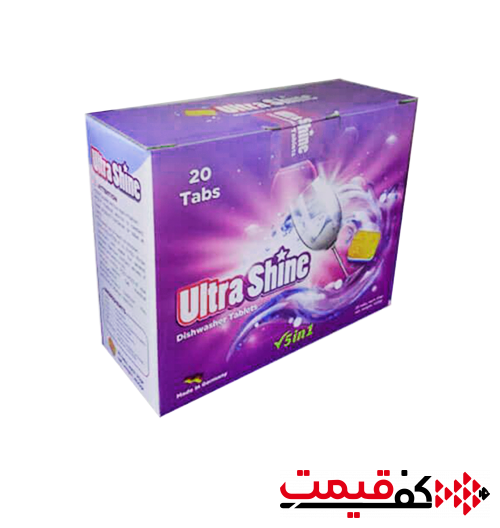 قرص ماشین ظرفشویی الترا شاین مدل 5 در 1 20عددی