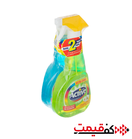شیشه پاک کن اکتیو مجموعه 2 عددی 500 میلی‌لیتر