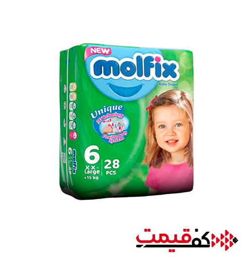 پوشک مولفیکس سایز 6 28 عددی