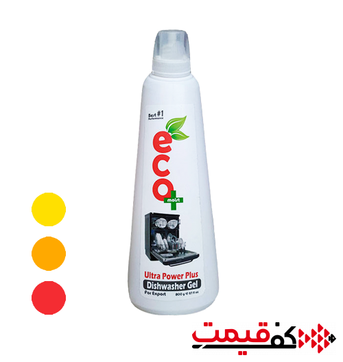 ژل ماشین ظرف شویی ایکو مویست 800 میلیلیتر در 3 مدل مختلف
