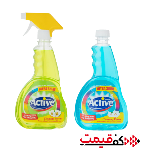 شیشه پاک کن اکتیو مجموعه 2 عددی 500 میلی‌لیتر