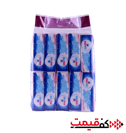 دستمال کاغذی نایلونی ایزی پیک 100 برگ 2لا 10 عددی
