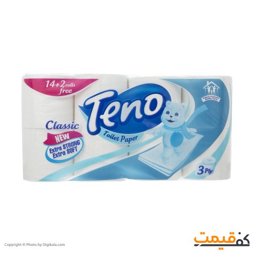 دستمال توالت تنو رول 3لا 16عددی