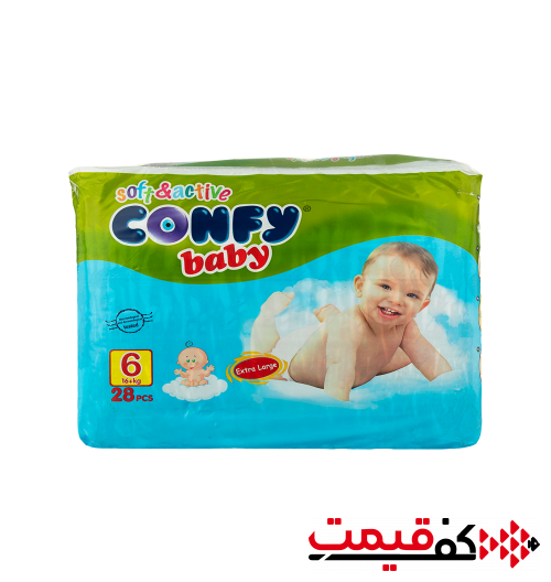 پوشک کانفی سایز 6 28 عددی