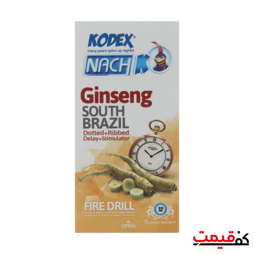 کاندوم تاخیری جینسینگ کدکس مدل Ginseng بسته 12عددی