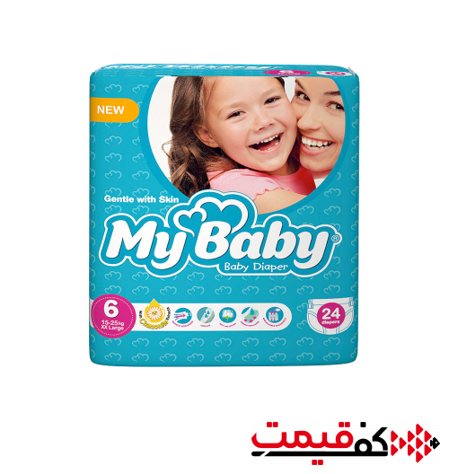 پوشک مای بیبی سایز 6 24 عددی