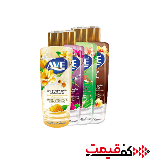 شامپو بدن کرمی اوه 400میلی‌لیتر در 4 عصاره مختلف