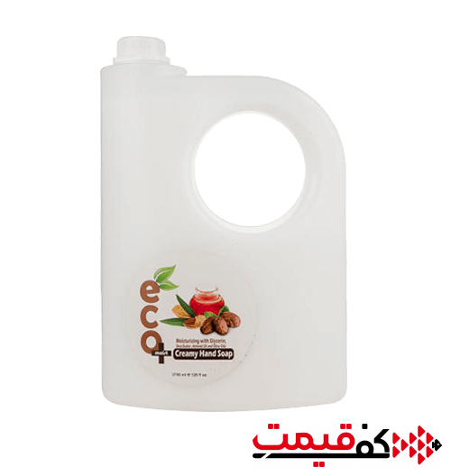 مایع دستشویی کرمی سفید ایکو مویست با رایحه بادام 3.750لیتر