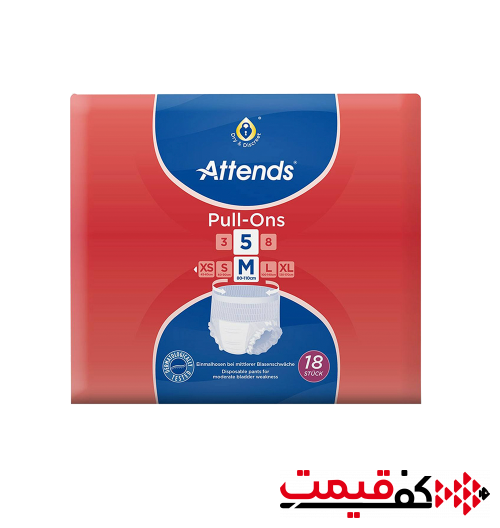 پوشک-شورتی-اتندز-بزرگسال-5-قطره-متوسط-18عددی
