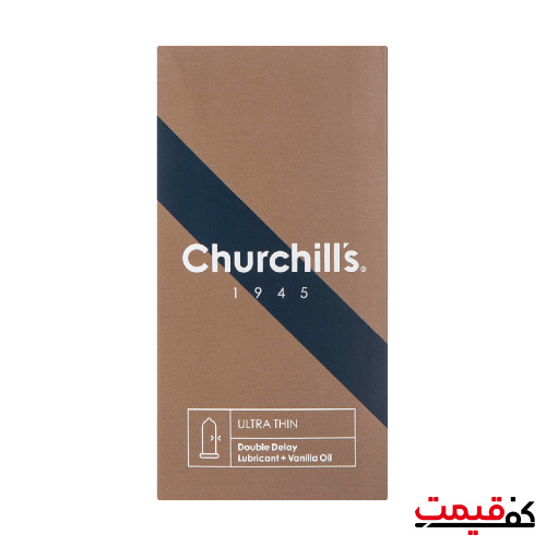 کاندوم چرچیلز مدل Ultra Thin تاخیری بسته 12 عددی