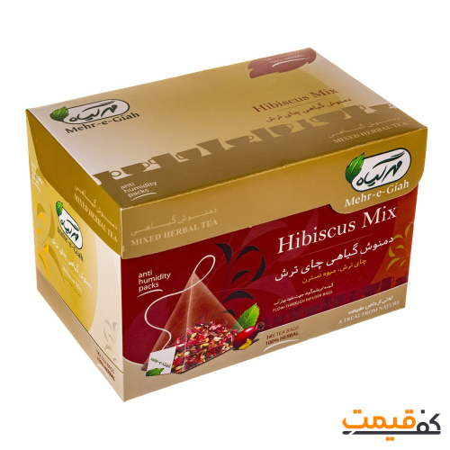 دمنوش گیاهی چای ترش مهرگیاه بسته 14 عددی