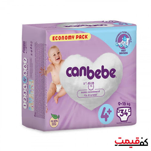 پوشک کودک جان به به سایز 4+ مدل Ekonomik 34 عددی